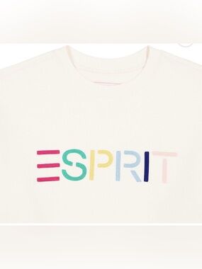 ESPRIT Women’s Fleece Embroidered Logo Sweatshirt, Retro 80s Viral Various Sizes
